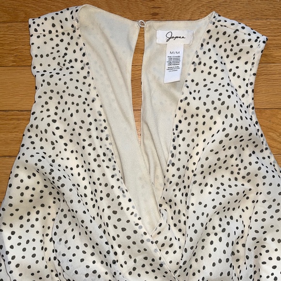 Women's JAPNA Cream and Black Polka Dot Skort Dress - Picture 10 of 11